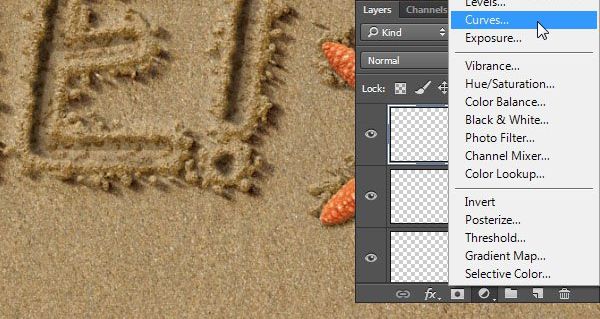 ps做写在沙滩上的文字效果(51)