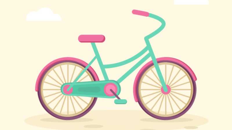 在ai中画一个儿童彩色自行车